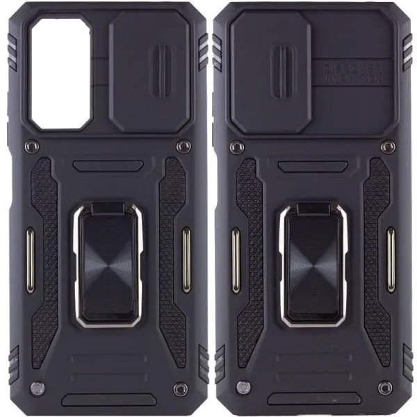 Ударопрочный чехол Camshield Army Ring для Xiaomi Redmi Note 11 Pro 4G/5G / 11E Pro / 12 Pro 4G — Черный — фото 1