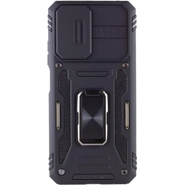 Ударопрочный чехол Camshield Army Ring для Xiaomi Redmi Note 11 Pro 4G/5G / 11E Pro / 12 Pro 4G — Черный — фото 2