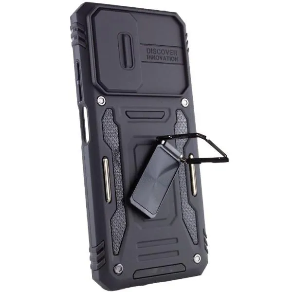Ударопрочный чехол Camshield Army Ring для Xiaomi Redmi Note 11 Pro 4G/5G / 11E Pro / 12 Pro 4G — Черный — фото 4