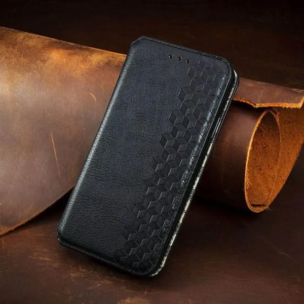 Кожаный чехол-книжка GETMAN Cubic (PU) для Xiaomi Redmi Note 11 Pro 4G/5G / 12 Pro 4G — Черный — фото 4