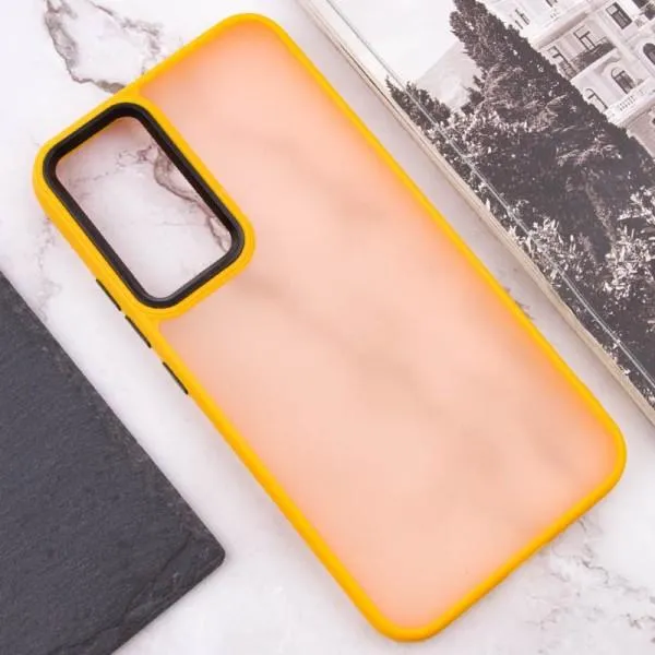 Чехол TPU+PC Lyon Frosted для Xiaomi Redmi Note 11 Pro 4G/5G / 12 Pro 4G — Оранжевый — фото 4
