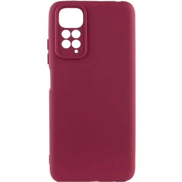 Чохол TPU GETMAN Liquid Silk Full Camera для Xiaomi Redmi Note 11 Pro 4G/5G / 12 Pro 4G — Бордовий — фото 1