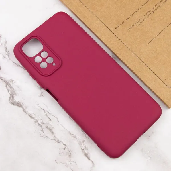 Чохол TPU GETMAN Liquid Silk Full Camera для Xiaomi Redmi Note 11 Pro 4G/5G / 12 Pro 4G — Бордовий — фото 4