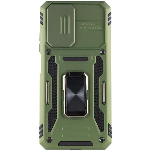 Ударопрочный чехол Camshield Army Ring для Xiaomi Redmi Note 11 Pro 4G/5G / 11E Pro / 12 Pro 4G — Оливковый — фото 2