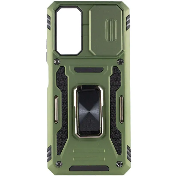 Ударопрочный чехол Camshield Army Ring для Xiaomi Redmi Note 11 Pro 4G/5G / 11E Pro / 12 Pro 4G — Оливковый — фото 3