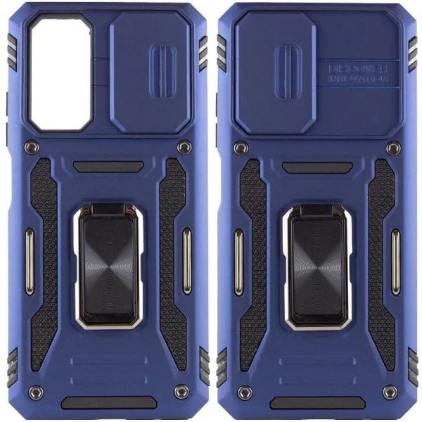 Ударопрочный чехол Camshield Army Ring для Xiaomi Redmi Note 11 Pro 4G/5G / 11E Pro / 12 Pro 4G — Синий — фото 1