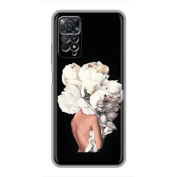Чехол с принтом «Белые цветы» для Xiaomi Redmi Note 11 Pro