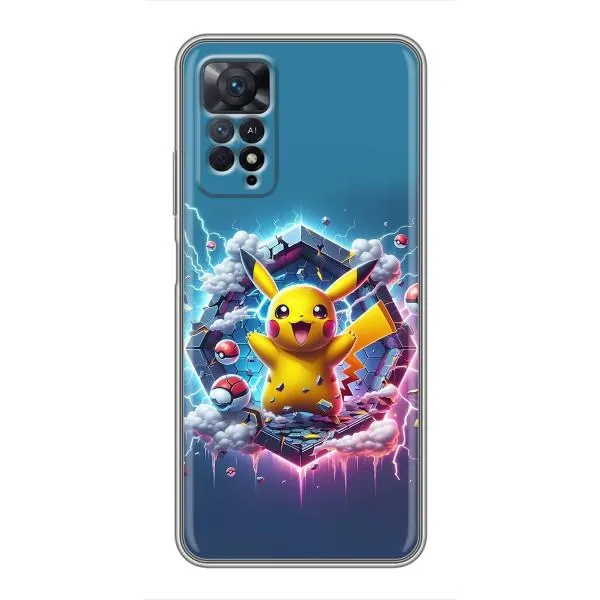 Чехол с принтом «Лого Пикачу» для Xiaomi Redmi Note 11 Pro