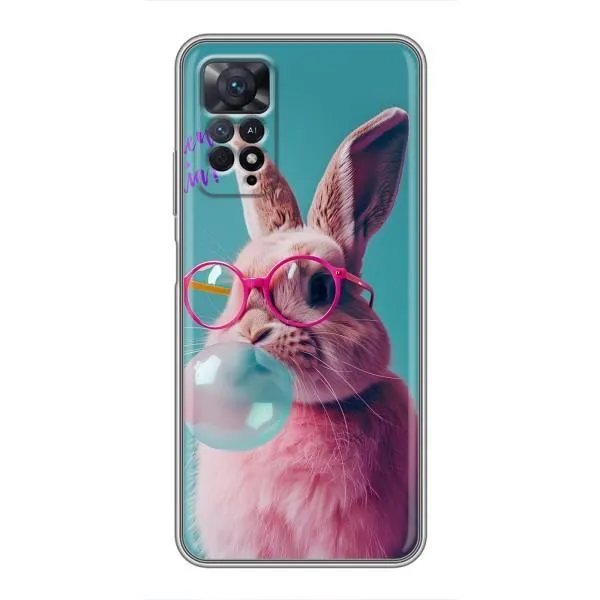 Чехол с принтом «Кролик в очках» для Xiaomi Redmi Note 11 Pro Чехол с принтом «Кролик в очках» для Xiaomi Redmi Note 11 Pro