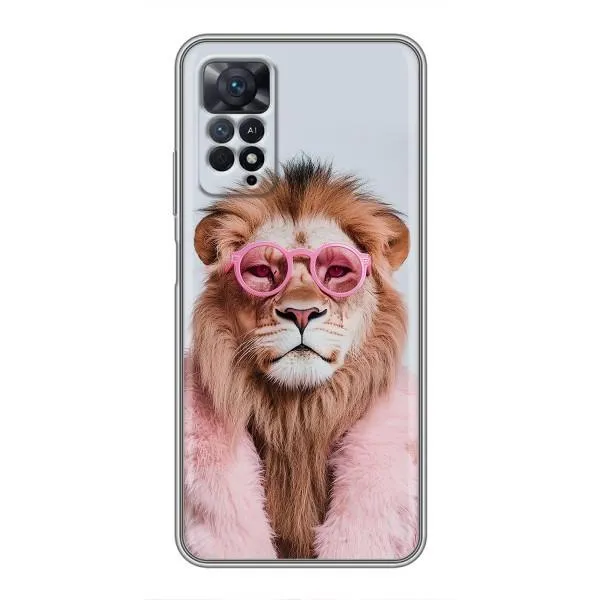 Чехол с принтом «Лев в очках» для Xiaomi Redmi Note 11 Pro Чехол с принтом «Лев в очках» для Xiaomi Redmi Note 11 Pro