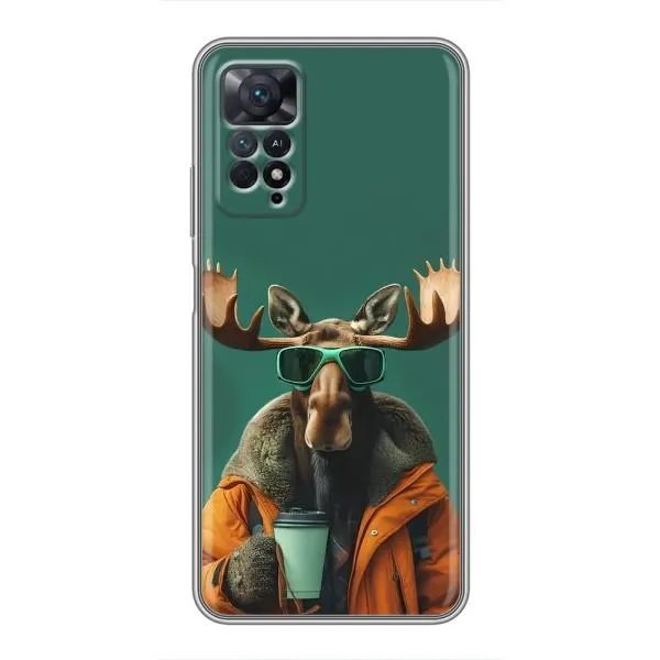 Чехол с принтом «Лось с кофе» для Xiaomi Redmi Note 11 Pro Чехол с принтом «Лось с кофе» для Xiaomi Redmi Note 11 Pro