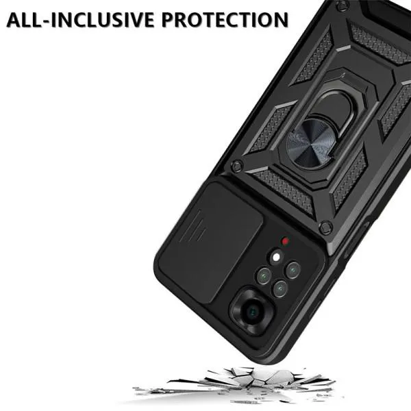 Ударостійкий чохол Camshield Serge Ring для Xiaomi Redmi Note 11 (Global) / Note 11S — Чорний — фото 2