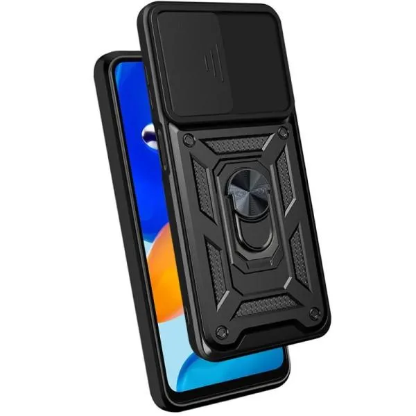 Ударостійкий чохол Camshield Serge Ring для Xiaomi Redmi Note 11 (Global) / Note 11S — Чорний — фото 3