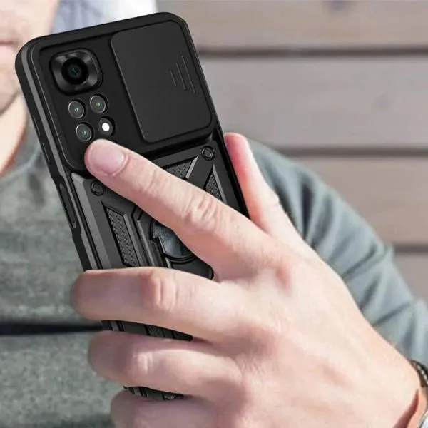 Ударостійкий чохол Camshield Serge Ring для Xiaomi Redmi Note 11 (Global) / Note 11S — Чорний — фото 5