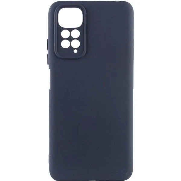 Чехол TPU GETMAN Liquid Silk Full Camera для Xiaomi Redmi Note 11 (Global) / Note 11S — Синий — фото 2