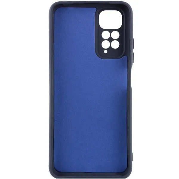 Чехол TPU GETMAN Liquid Silk Full Camera для Xiaomi Redmi Note 11 (Global) / Note 11S — Синий — фото 3