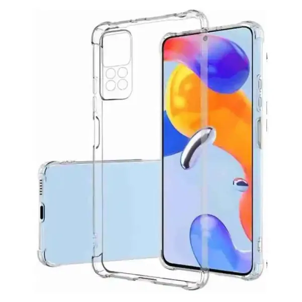 TPU чехол GETMAN Ease logo усиленные углы Full Camera для Xiaomi Redmi Note 11 (Global) / Note 11S — Прозрачный — фото 2