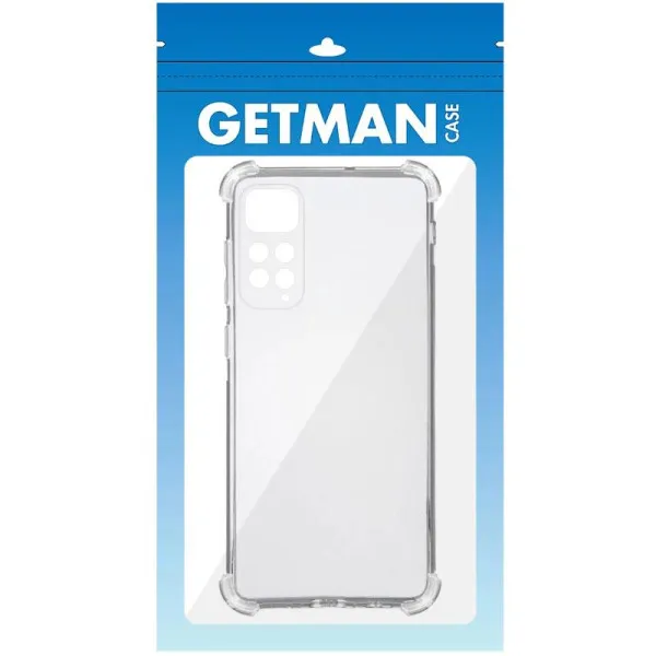 TPU чехол GETMAN Ease logo усиленные углы Full Camera для Xiaomi Redmi Note 11 (Global) / Note 11S — Прозрачный — фото 4