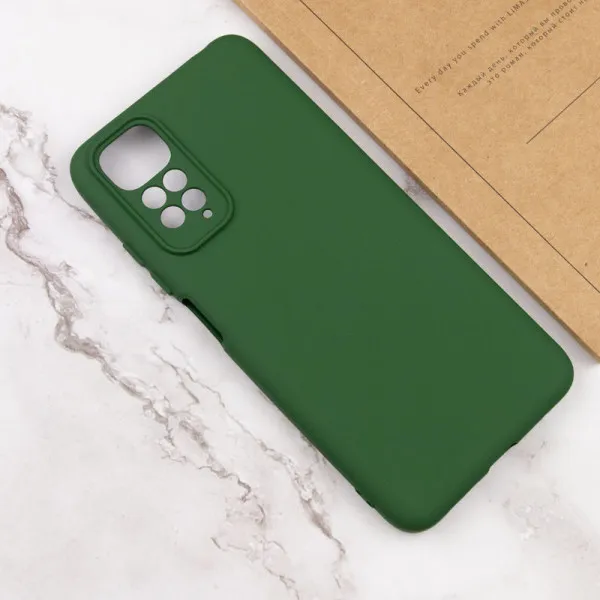 Чехол Silicone Cover Lakshmi Full Camera (AAA) для Xiaomi Redmi Note 11 (Global) / Note 11S — Зеленый — фото 4