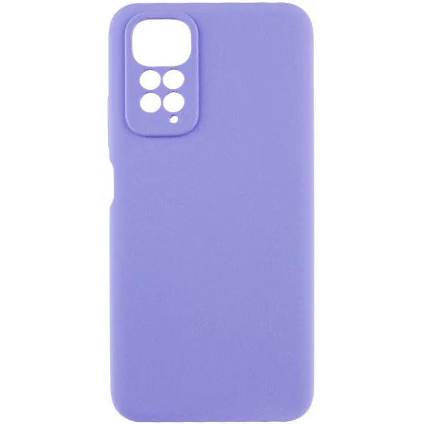 Чехол Silicone Cover Lakshmi Full Camera (AAA) для Xiaomi Redmi Note 11 (Global) / Note 11S — Сиреневый — фото 1