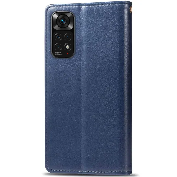 Шкіряний чохол-книжка GETMAN Gallant (PU) для Xiaomi Redmi Note 11 (Global) / Note 11S — Синій — фото 5