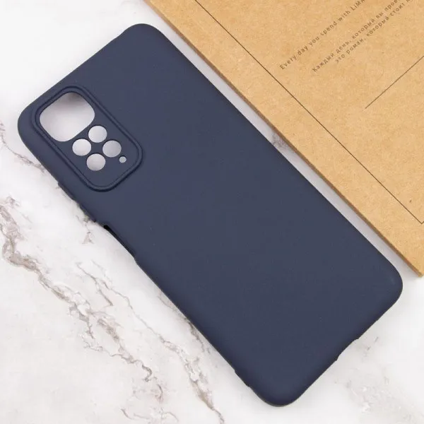 Чохол TPU GETMAN Liquid Silk Full Camera для Xiaomi Redmi Note 11 (Global) / Note 11S — Синій — фото 5