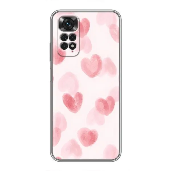 Чехол с принтом «Розовые сердечки» для Xiaomi Redmi Note 11 / 11s
