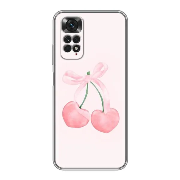 Чехол с принтом «Розовые вишни» для Xiaomi Redmi Note 11 / 11s