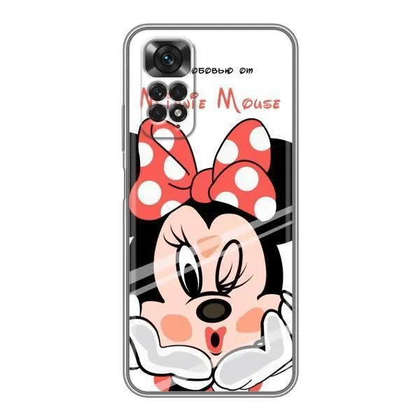 Чехол с принтом «Маус Минни» для Xiaomi Redmi Note 11 / 11s