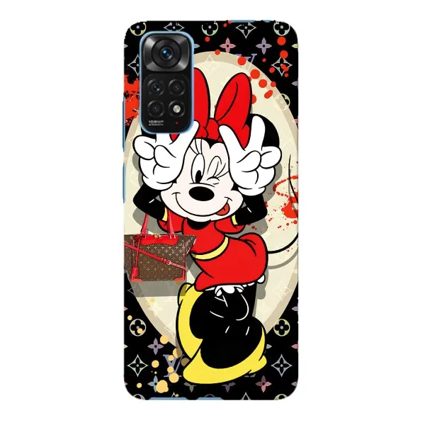 Чехол с принтом «Минни peace» для Xiaomi Redmi Note 11E Pro