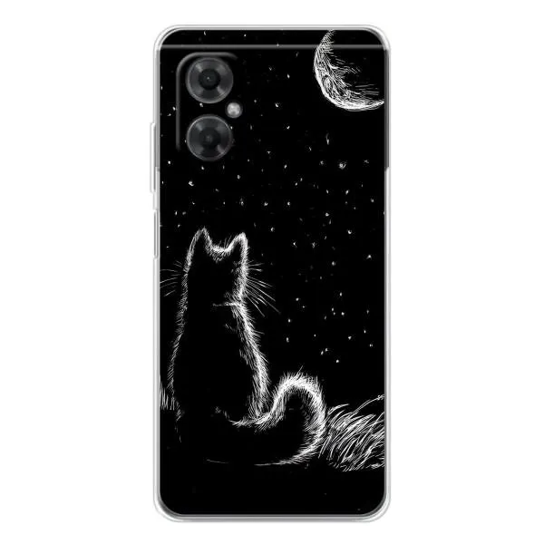 Чехол с принтом «Котик и луна» для Xiaomi Redmi Note 11R Чехол с принтом «Котик и луна» для Xiaomi Redmi Note 11R