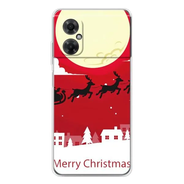 Чехол с принтом «Санта с оленями» для Xiaomi Redmi Note 11R