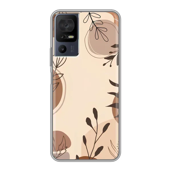Чохол з принтом «Коричневі квіти» для Xiaomi Redmi Note 11S 5G