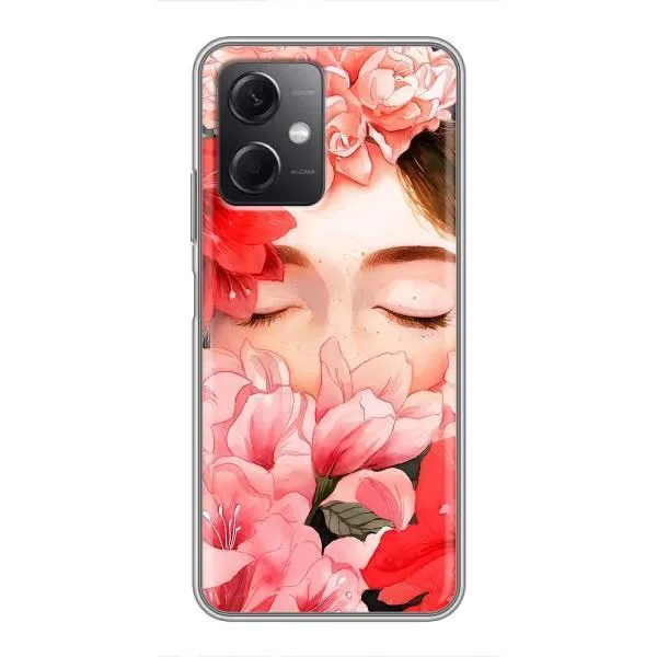 Чехол с принтом «Глаза в цветах» для Xiaomi Redmi Note 12 (5G)