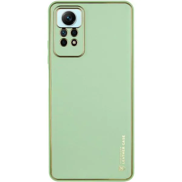 Шкіряний чохол Xshield для Xiaomi Redmi Note 12 Pro 4G — Зелений — фото 1