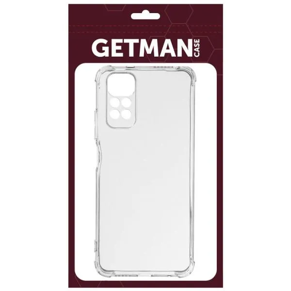 TPU чохол GETMAN Ease logo посилені кути Full Camera для Xiaomi Redmi Note 12 Pro 4G — Прозорий — фото 4