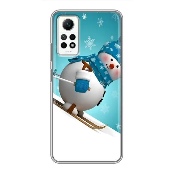 Чохол з принтом «Сніговик на лижах» для Xiaomi Redmi Note 12 Pro (4g)