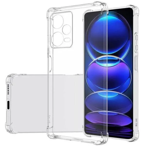 TPU чехол GETMAN Ease logo усиленные углы Full Camera для Xiaomi Redmi Note 12 Pro+ 5G — Прозрачный — фото 1