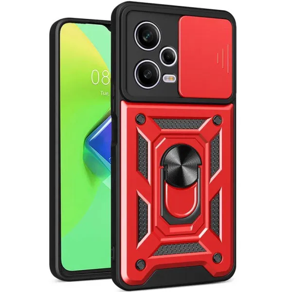 Чохол Ummi Camshield Serge Ring для Xiaomi Redmi Note 12 Pro+ 5G — Червоний — фото 1 Чохол Ummi Camshield Serge Ring для Xiaomi Redmi Note 12 Pro+ 5G — Червоний — фото 1