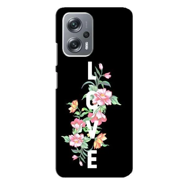 Чехол с принтом «Цветы LOVE» для Xiaomi Redmi Note 12 Pro Plus