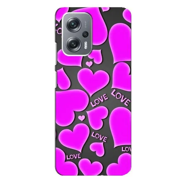 Чехол с принтом «Pink hearts» для Xiaomi Redmi Note 12 Pro Plus