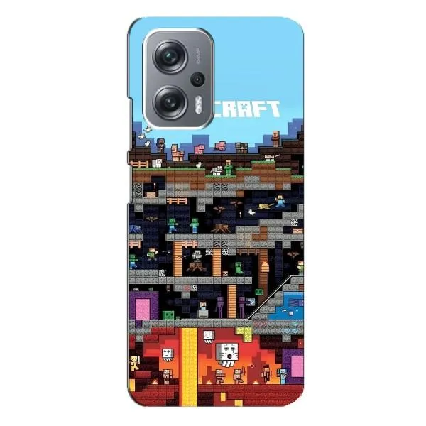 Чехол с принтом «фон Minecraft» для Xiaomi Redmi Note 12 Pro Plus