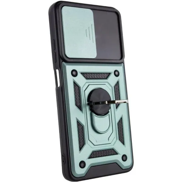 Ударостійкий чохол Camshield Serge Ring для Xiaomi Poco X5 Pro 5G / Note 12 Pro 5G — Зелений — фото 3