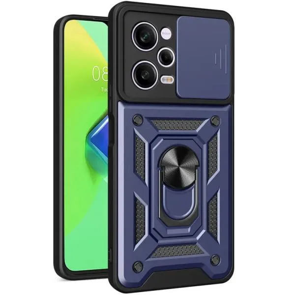 Ударостійкий чохол Camshield Serge Ring для Xiaomi Poco X5 Pro 5G / Note 12 Pro 5G — Синій — фото 1