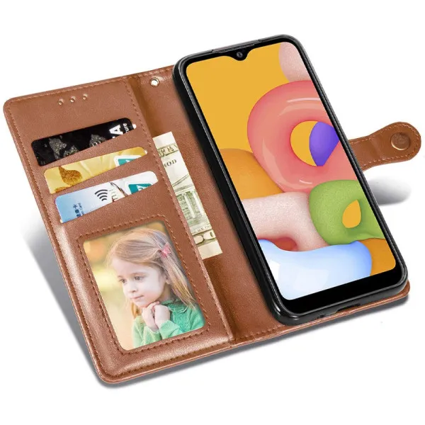 Кожаный чехол-книжка GETMAN Gallant (PU) для Xiaomi Poco X5 Pro 5G / Redmi Note 12 Pro 5G — Коричневый — фото 2