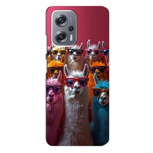 Чехол с принтом «Ламы в очках» для Xiaomi Redmi Note 12 Pro (5g)