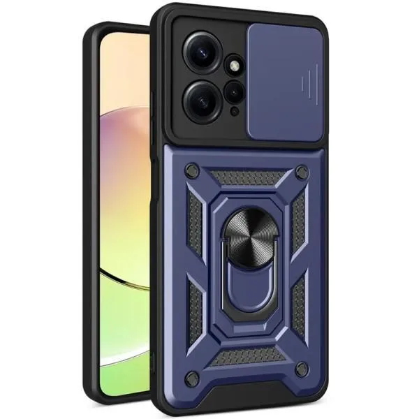 Ударопрочный чехол Camshield Serge Ring для Xiaomi Redmi Note 12 4G — Синий — фото 1
