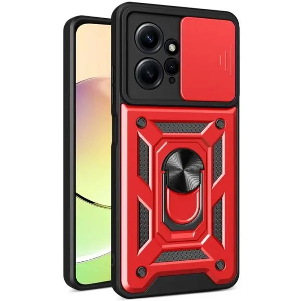Ударопрочный чехол Camshield Serge Ring для Xiaomi Redmi Note 12 4G — Красный — фото 1