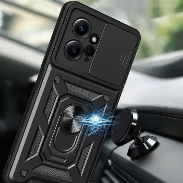 Ударопрочный чехол Camshield Serge Ring для Xiaomi Redmi Note 12 4G — Черный — фото 2 Ударопрочный чехол Camshield Serge Ring для Xiaomi Redmi Note 12 4G — Черный — фото 2