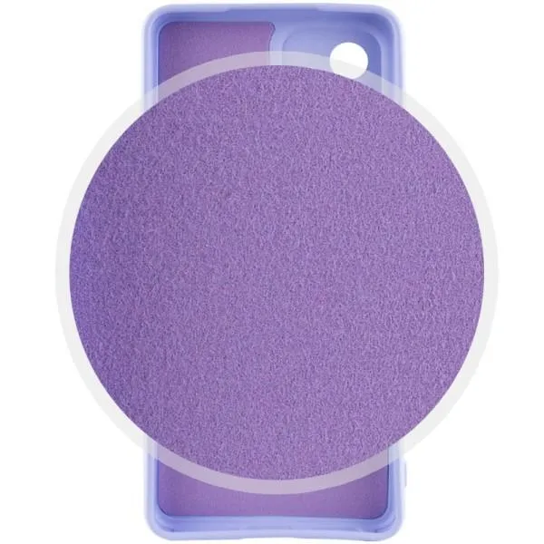 Чехол Silicone Cover Lakshmi Full Camera (AAA) with Logo для Xiaomi Redmi Note 12 4G — Сиреневый — фото 3